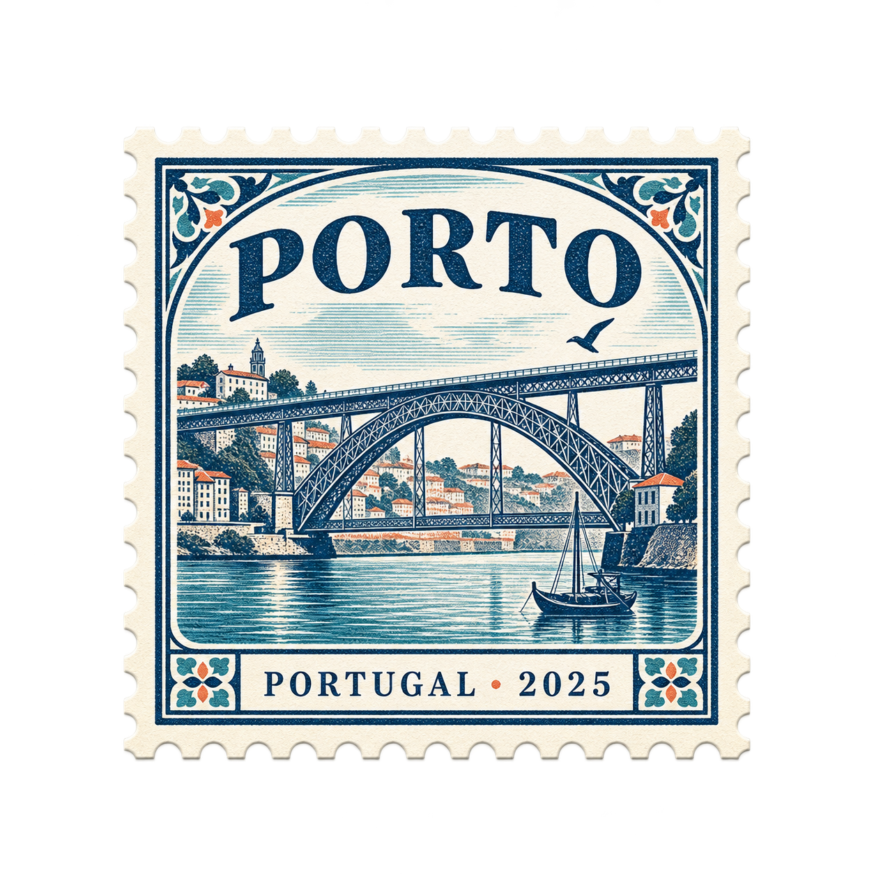 Earned Porto, Portugal 2025 travel stamp